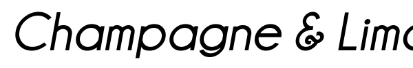 Champagne & Limousines font preview